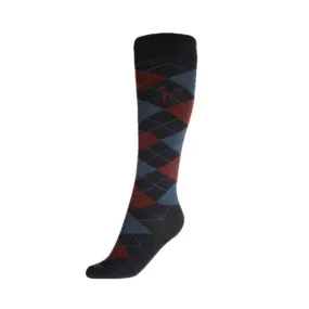 Horze Alana Argyle Summer Socks (Navy & Maroon)